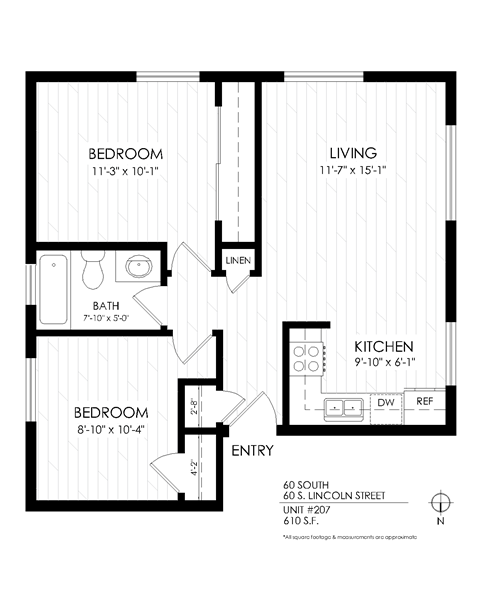 2 bedroom floorplan